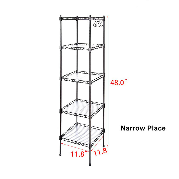 Black Metal Bathroom Shelf Unit Everything Bathroom
